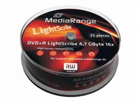 25 Mediarange DVD+R lightscribe 4.7GB 120Min 16x Spindel - Bild vergr��ern 