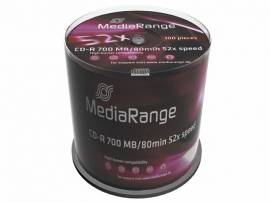 100 Mediarange CD-R 80min 700MB 52x Spindel - Bild vergrößern