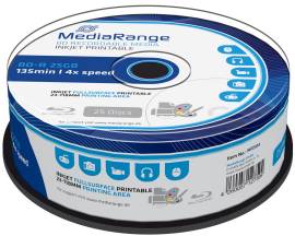25 Mediarange Blu-ray BD-R full printable 25GB 4x Spindel - Bild vergrößern