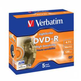 5 Verbatim DVD-R lightscribe 4.7GB 120Min 16x Jewel Case - Bild vergr��ern 