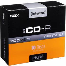 10 Intenso CD-R full printable 80min 700MB 52x Slimcase - Bild vergr��ern 