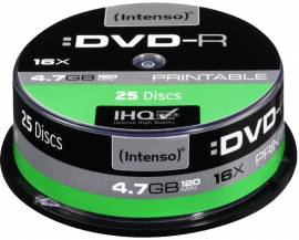 25 Intenso DVD-R printable 4.7GB 120Min 16x Spindel - Bild vergr��ern 