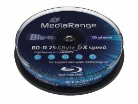 50 Mediarange Blu-ray BD-R 25GB 6x Spindel - Bild vergrößern