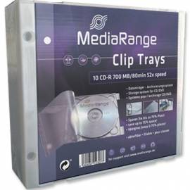 50 Mediarange Clip Tray wei� 1 CD/DVD - Bild vergr��ern 