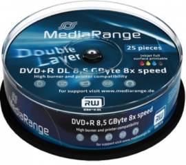 50 Mediarange DVD+R Double Layer full printable 8,5GB 240Min 8x Spindel - Bild vergr��ern 