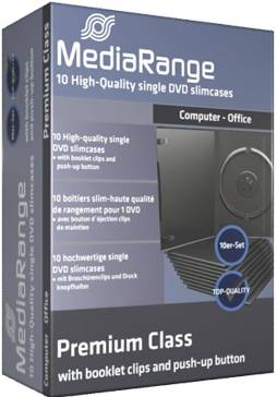 10 Mediarange DVD H�llen slim 7 mm f�r je 1 CD/DVD - Produktbild 