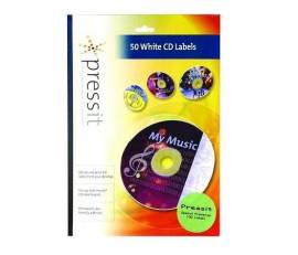 100 PressIt Label / Etiketten f�r 12 cm CD / DVD - Bild vergr��ern 