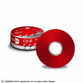 100 Primeon CD-R lightscribe rot 80Min 700MB 52x Spindel - Bild vergr��ern 