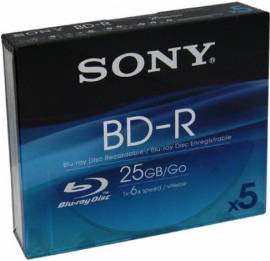 5 Sony Blu-ray BD-R 25GB 6x Slimcase - Bild vergr��ern 