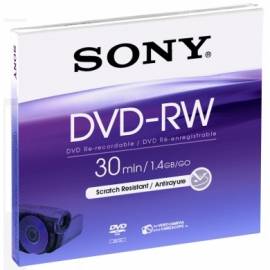 5 Sony DVD-RW Mini 1,4GB 30Min 2x Jewel Case - Bild vergr��ern 