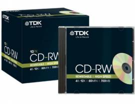 10 TDK CD-RW 700MB 80Min 12x Jewel Case - Bild vergr��ern 