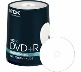 100 TDK DVD+R full printable 4.7GB 120Min 16x Spindel - Bild vergr��ern 