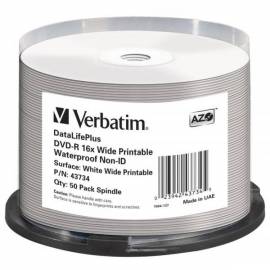 50 Verbatim DVD-R full water glossy printable 4.7GB 120Min 16x Spindel - Bild vergr��ern 