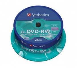 25 Verbatim DVD-RW 4.7GB 120Min 4x Spindel - Bild vergr��ern 