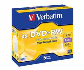 5 Verbatim DVD+RW 4.7GB 120Min 4x Jewelcase - Bild vergr��ern 