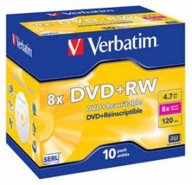 10 Verbatim DVD+RW 4.7GB 120Min 8x Jewelcase - Bild vergr��ern 
