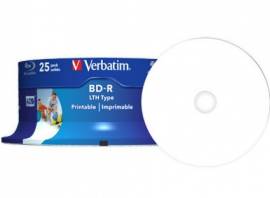 100 Verbatim Blu-ray BD-R LTH full printable 25GB 6x Spindel - Bild vergr��ern 