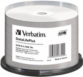 50 Verbatim DVD-R professional full printable ohne Logo 120min 4,7GB 16x Spindel - Bild vergr��ern 