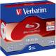 5 Verbatim BluRay BD-RE Double Layer 50GB 2x Jewel Case