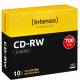 10 Intenso CD-RW 80Min 700MB 12x Slimcase
