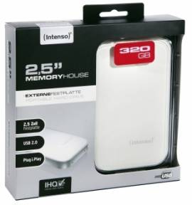 Intenso HDD externe Festplatte MemoryHouse 2,5 Zoll 320 GB wei&szlig; - Bild vergr&ouml;&szlig;ern 