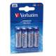 4 Verbatim Batterien AA Alkaline 1,5V Verbatimnr: 49921 Restposten