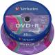 25 Verbatim DVD+R color 4.7GB 120Min 16x Spindel