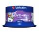 50 Verbatim DVD+R full printable 4.7GB 120Min 16x Spindel