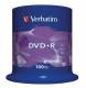 100 Verbatim DVD+R 4.7GB 120Min 16x Spindel