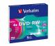 5 Verbatim DVD-RW color surface 4.7GB 120Min 4x Slim Case