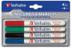 4 Verbatim CD/DVD Marker schwarz, gr�n, rot, blau