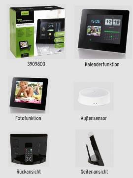 Intenso 7- Weatherman digitaler Bilderrahmen mit Wetterstation, Photo Frame - Bild vergr��ern 