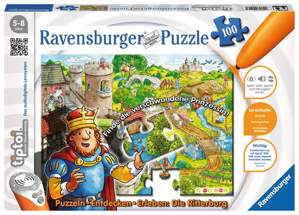 100 Teile Ravensburger Puzzle tiptoi Puzzeln, Entdecken, Erleben