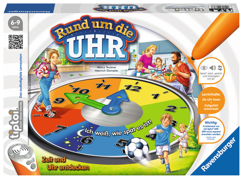 Ravensburger tiptoi Lernspiel Rund um die Uhr 00736