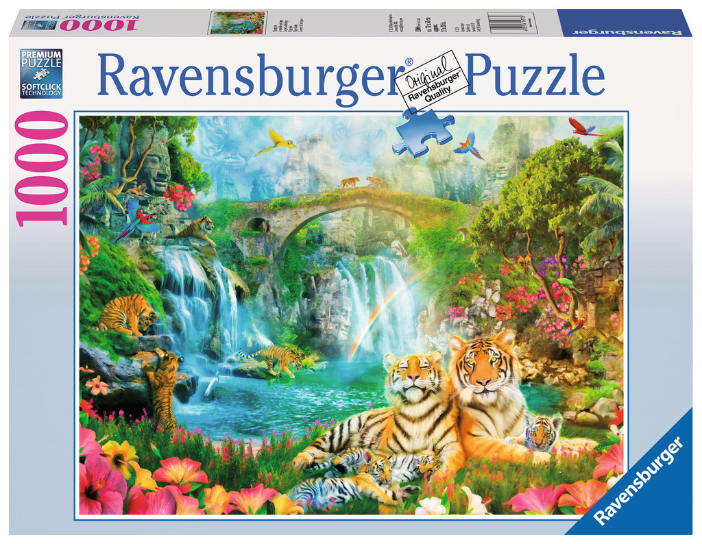 1000 Teile Ravensburger Puzzle Tigergrotte 19373
