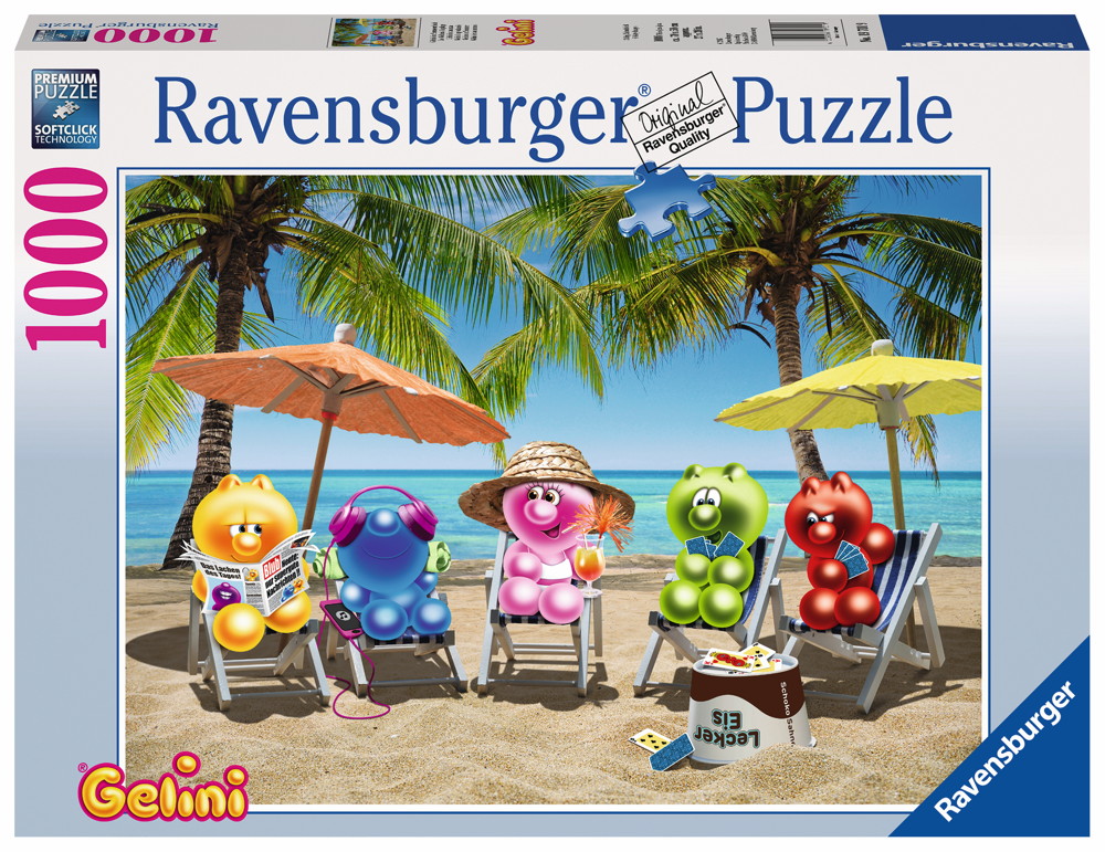 1000 Teile Ravensburger Puzzle Gelini Gelinis im Sommerurlaub 19701