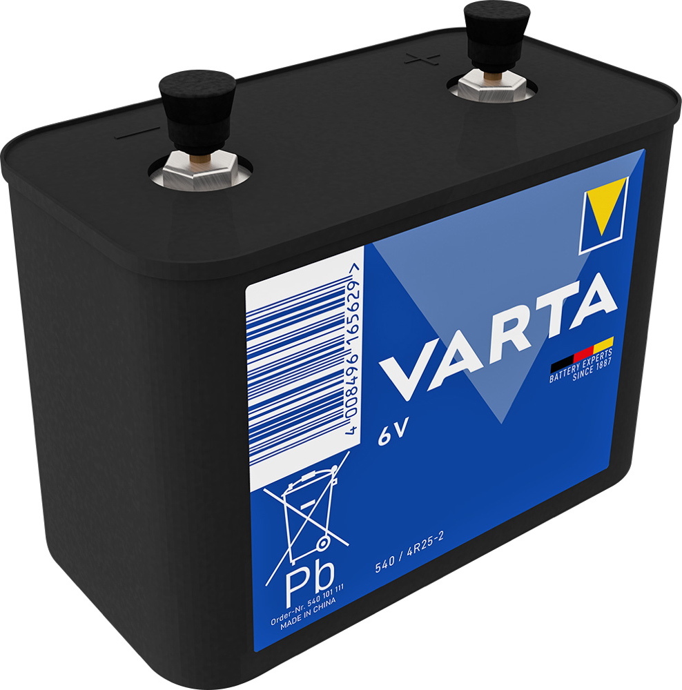 1 Varta Spezialbatterie 540 4R25-2 Zink-Kohle Batterie 6V 17.000 mAh