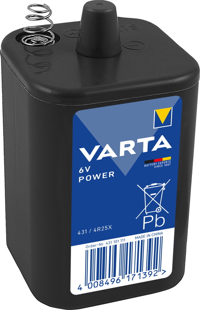 1 Varta Spezialbatterie 431 4R25X Zink-Kohle Batterie 6V 8.500 mAh