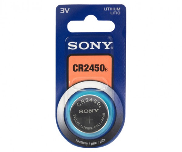 1 Sony Batterie Lithium Knopfzelle CR2450 3V/620mAh Restposten