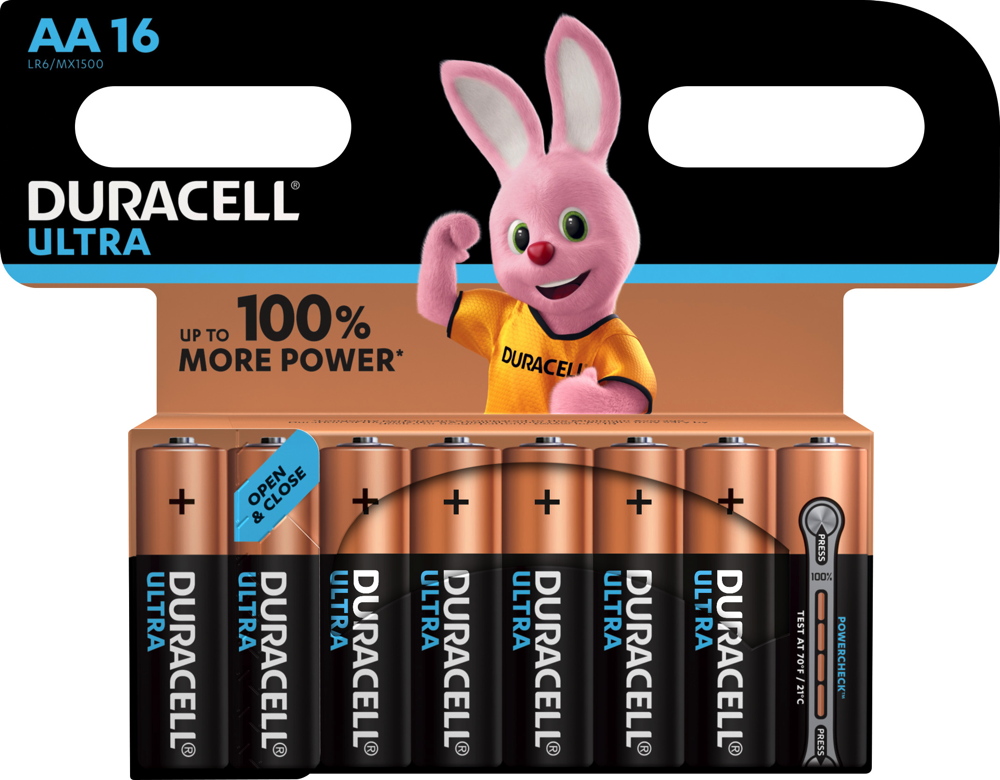 16 Duracell Ultra Power AA / Mignon / MX1500 Alkaline Batterien im 16er ...