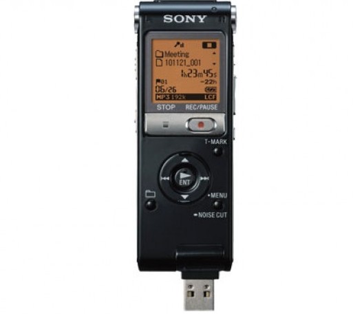 Sony digitales Diktierger&auml;t ICD-UX512B 2GB MP3 Player USB Stick schwarz