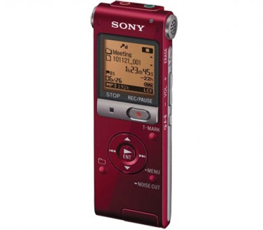 Sony digitales Diktierger&auml;t ICD-UX512R 2GB MP3 Player USB Stick rot