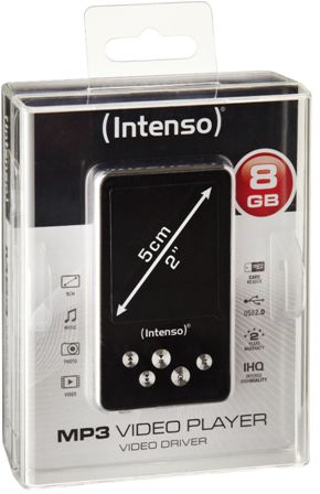 Intenso MP3 Player Video Driver 8GB schwarz 2,0''