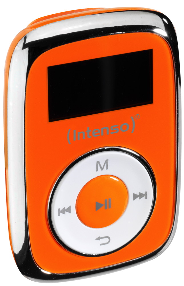 Intenso MP3 Player Music Mover 8GB 1 Zoll Display Clip Funktion orange