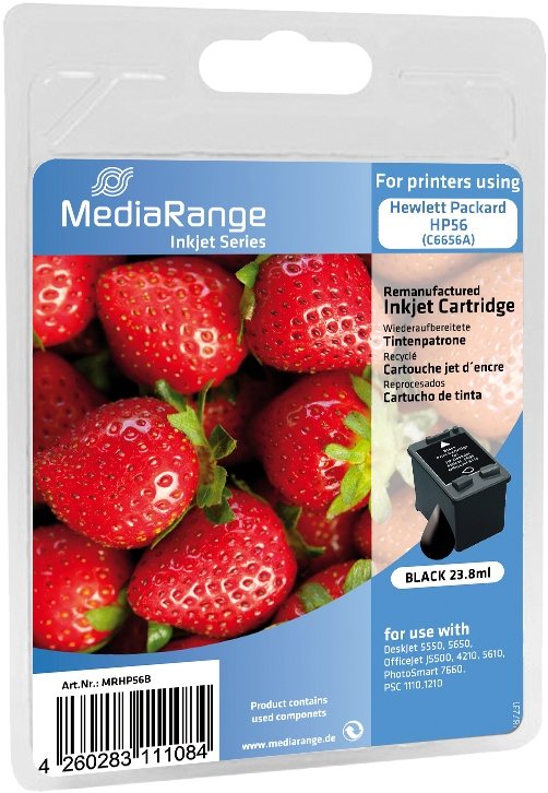 Mediarange kompatible Tintenpatrone zu HP 56 (C6656A) black