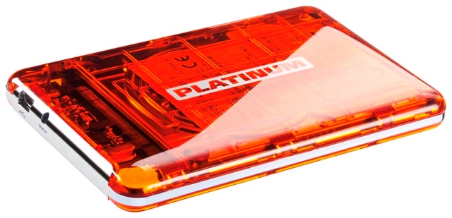 Platinum HDD externe Festplatte 2,5 Zoll 1TB sunset orange (transparent orange)