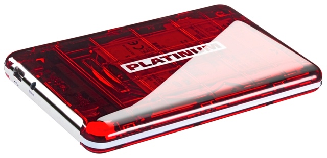Platinum HDD externe Festplatte 2,5 Zoll 1TB cherry red (transparent rot)