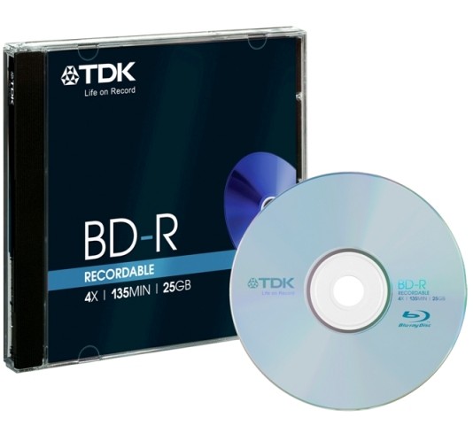 1 TDK Blu-ray BD-R 25GB 4x Jewelcase