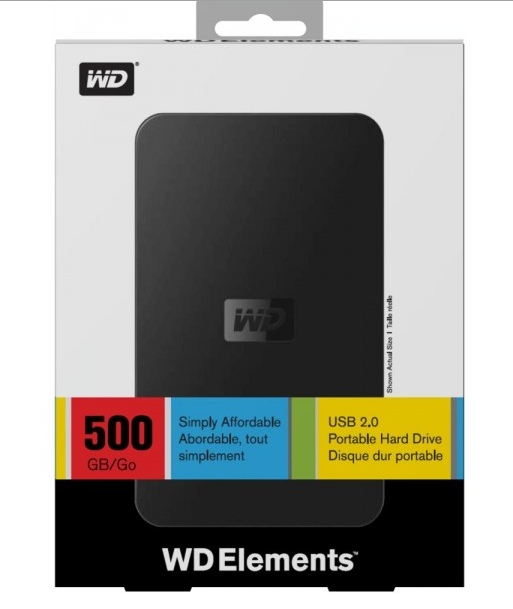 Western Digital HDD externe Festplatte Elements Portable SE 2,5 Zoll 500GB schwarz