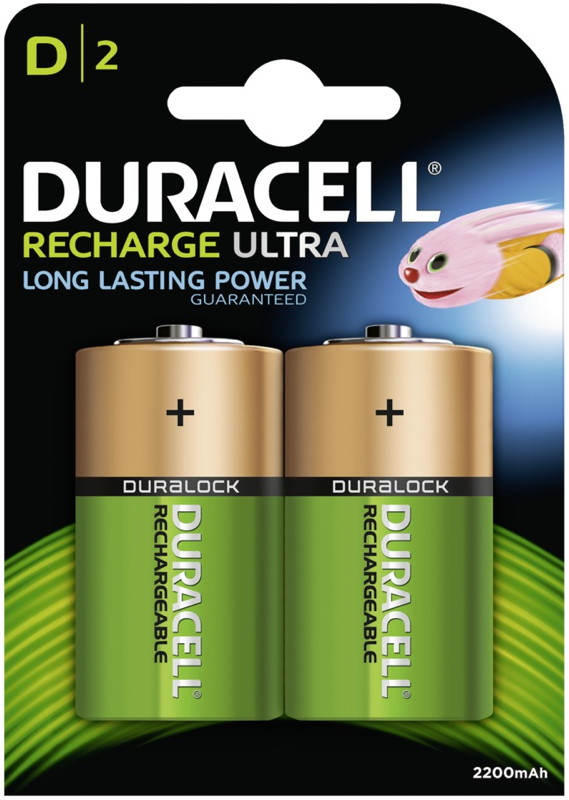 8 Duracell Akku D 2200mAh Nickel-Metall-Hydrid Blister
